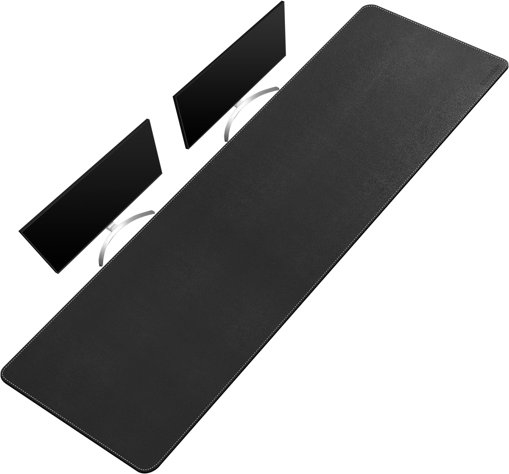 CENNBIE Desk Mat PU Leather 180 x 50 cm Mouse Mat (Black)