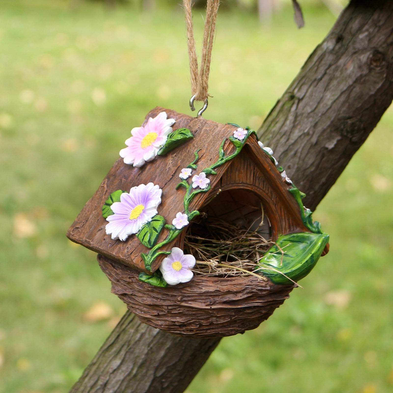 Nichoir pour Oiseaux | Nichoir Résistant Au Vent | Cabane - pour Aras Perruches Inséparables Conures Calopsittes Pinsons Et pour L'Extérieur Jardins Cours Balcons