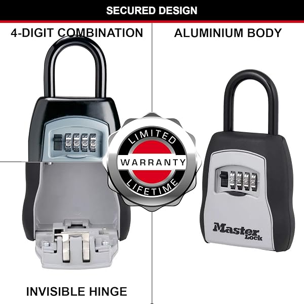Master Lock Boite a clef, à Anse, Extérieur, 15.7 x 9 x 10 cm - 4