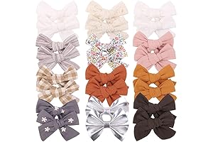24PCS Fall Hair Clips for Toddler Girls - Fully Lined - Non-Slip - All-day Hold