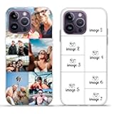 Personalized Custom Phone Cases,Compatible with iPhone 17 16 15 14 13 12 11 Pro Max Mini Plus XR X Create Your Own Picture Phone Case with Suitable for Family,Friends and Gift (7 Photos)
