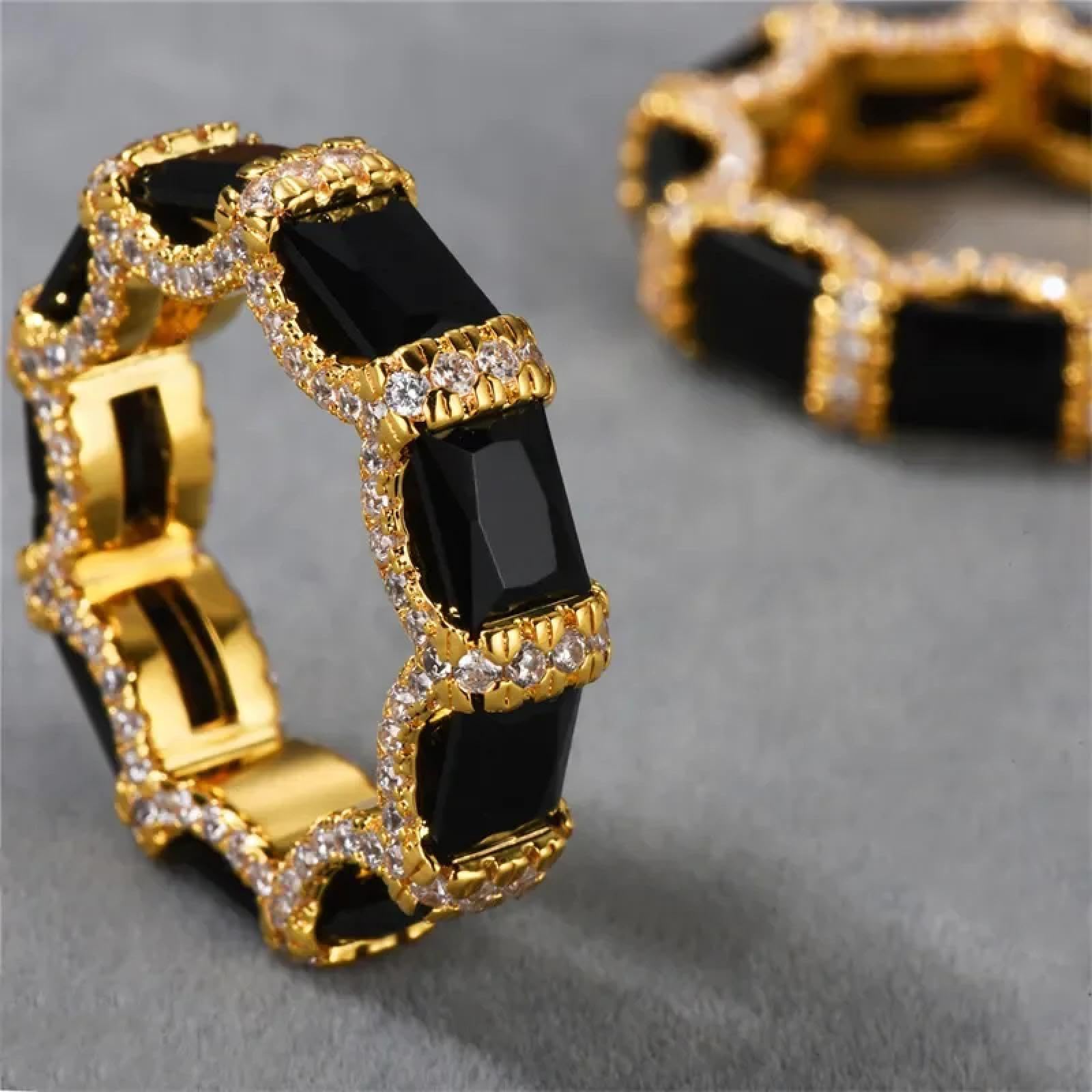 Ring Ringe Damen Bijouterie Herren Vintage-Mode Einzigartiger Schwarzer Achatring Für Frauen Nische Hip-Hop-Trend Exquisiter Partyschmuck