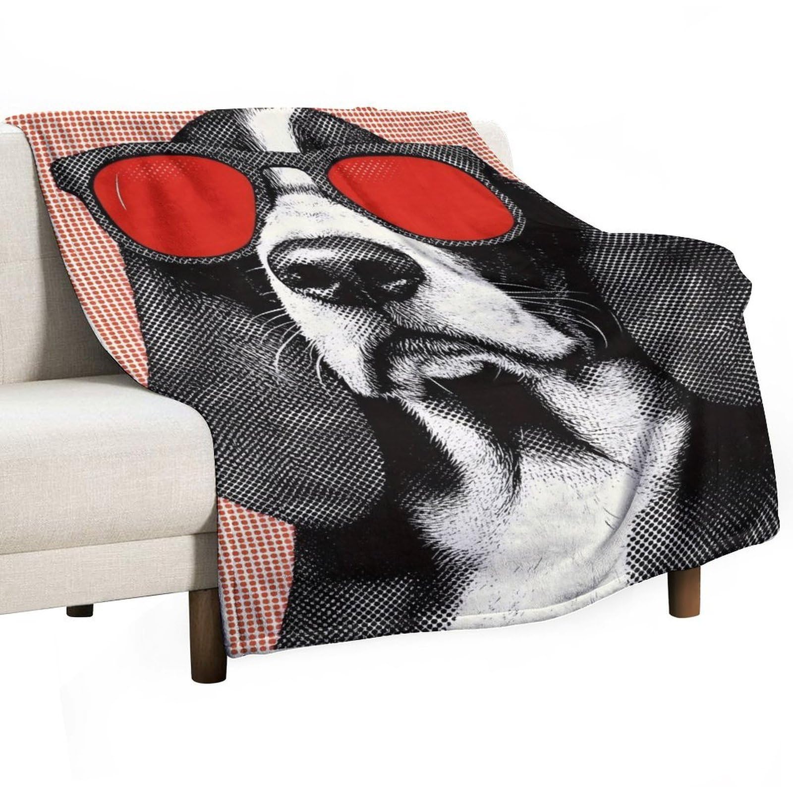 YHGSREUOH Funny Dog (4) Flannel Blankets Fleece Soft Throw Lightweight Plush Gifts for Couch, Bed, Cozy Sofa Plush, Chair, Lovers 130x175cm(50x70in)
