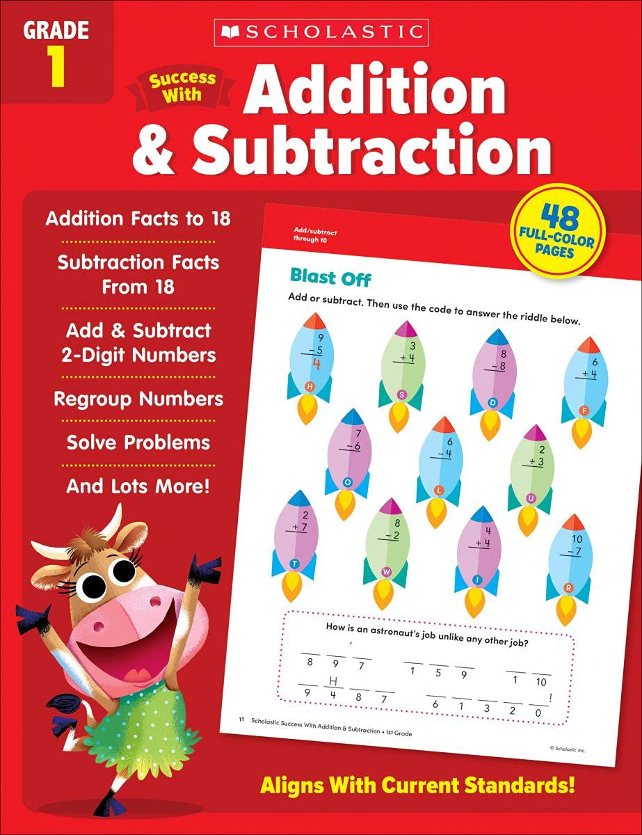 Scholastic Success with Addition & Subtraction Grade 1 Workbook