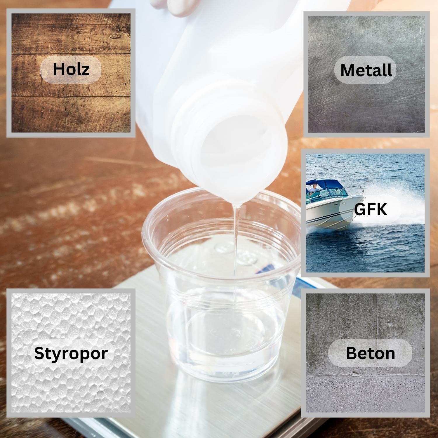 DD Composite Epoxidharz 4307 mit Härter 313 Transparent Universal-System Beschichtungen Laminierharz Deko Kunst Handwerk Reparatur Kunstharz Resin
