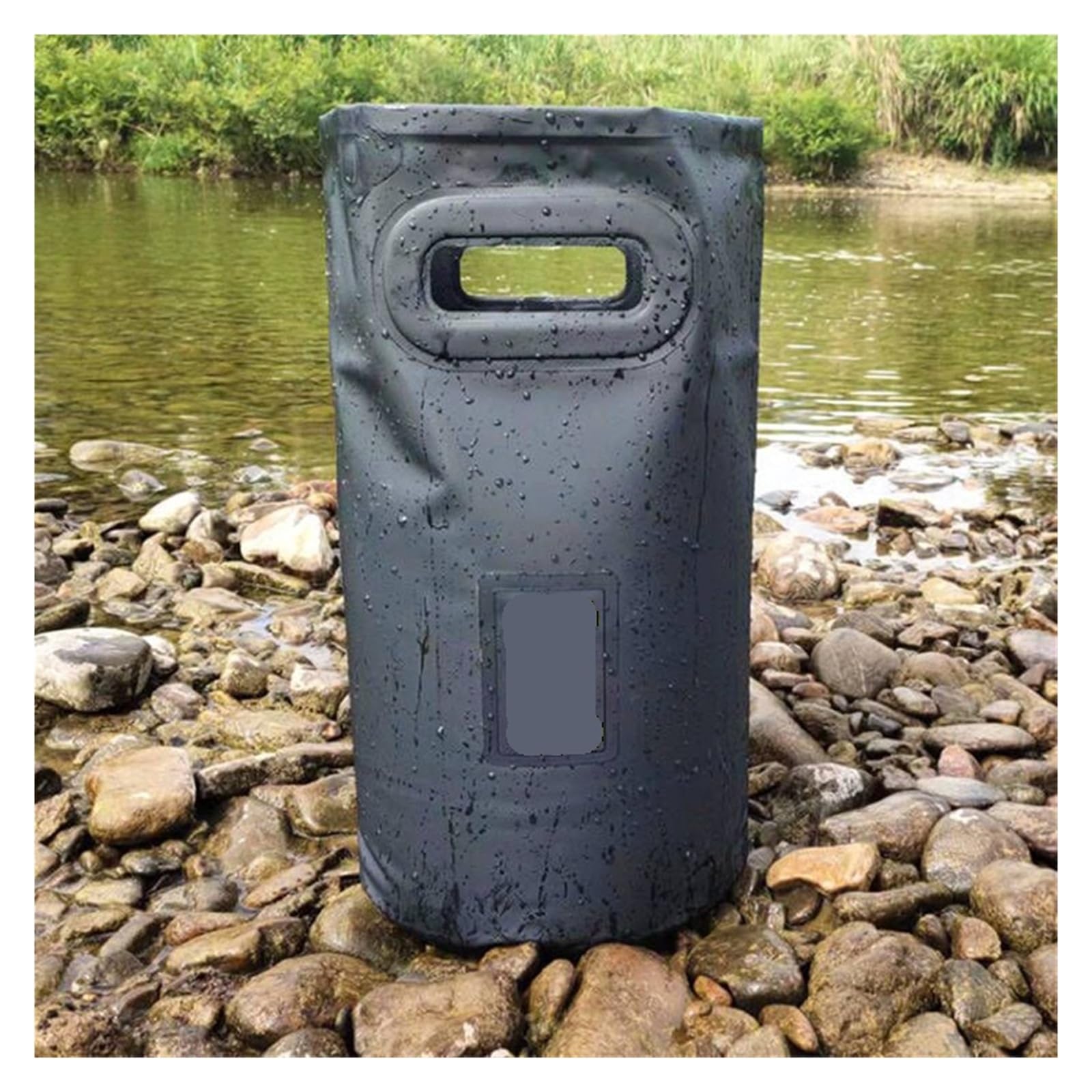 Secchio d'acqua pieghevole da esterno portatile per campeggio, picnic, pesca, viaggi, comodo da riporre e facile da trasportare, cachi S