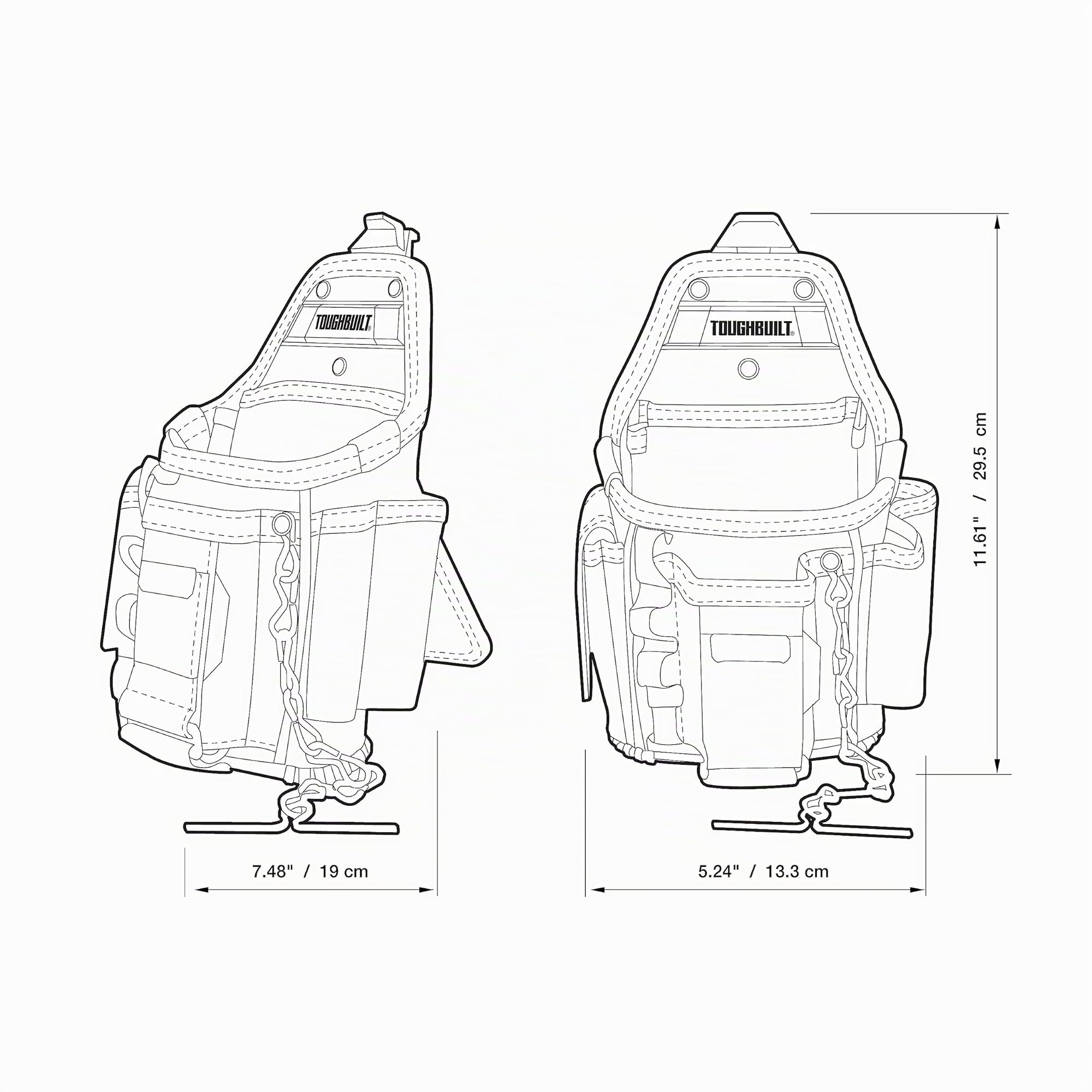 Toughbuilt TOU-CT-34 - Electricistas bolsa de las pequeñas