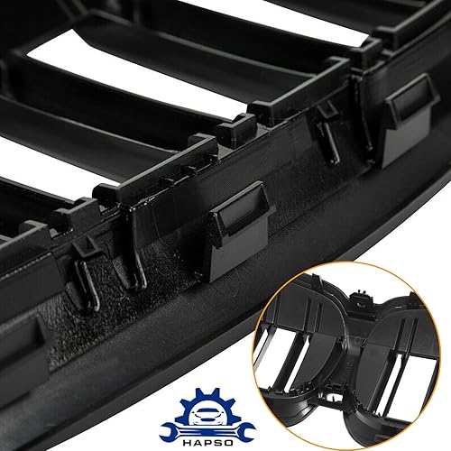 Miniatura 4 de Rejilla delantera de riñón de repuesto de doble listón, color negro mate, compatible con BMW Serie 3 G20 2019-2022, todos los modelos/G21