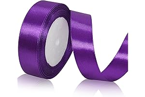 1 Inch Finest Quality Purple Satin Ribbon Perfect for All Occasions