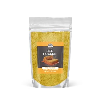 Birch & Meadow Bee Pollen Powder, Natural & Nutritious, Slightly Sweet Taste, Oatmeal & Cereal 4 Ounce