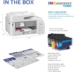 Brother MFC-J5855DW INGVESTISSEMENT A3 Imprimante couleur tout-en-un sans fil avec scanner, photocopieur et fax, 30 ppm Vitesse, 3.5"Ecran de Touch, Connectivité Mobile