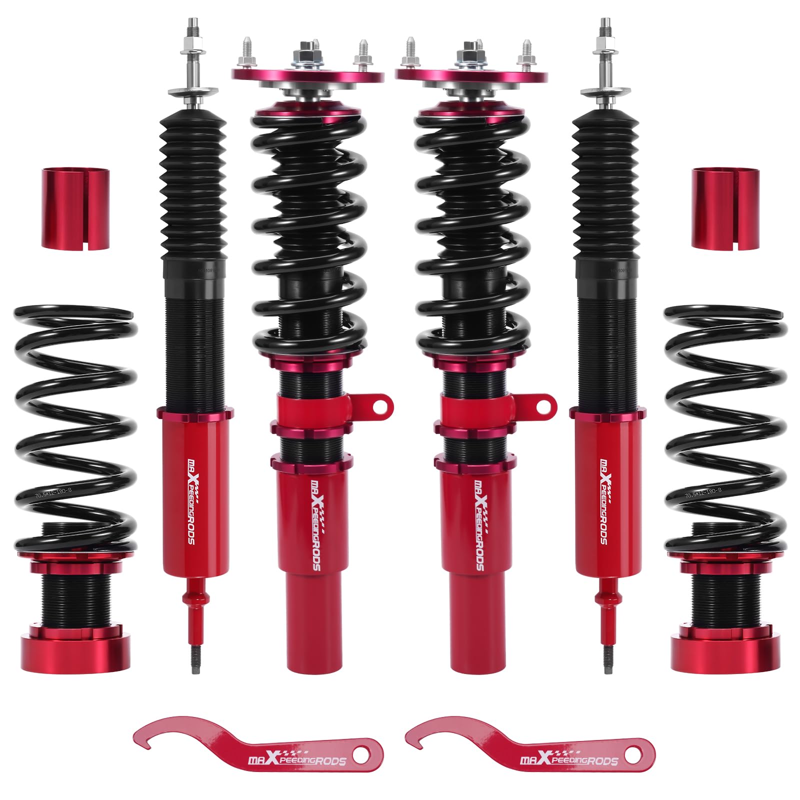 maXpeedingrods Suspensión roscada para amortiguadores 3 E90 E91 04-12 2 delanteros y 2 traseros