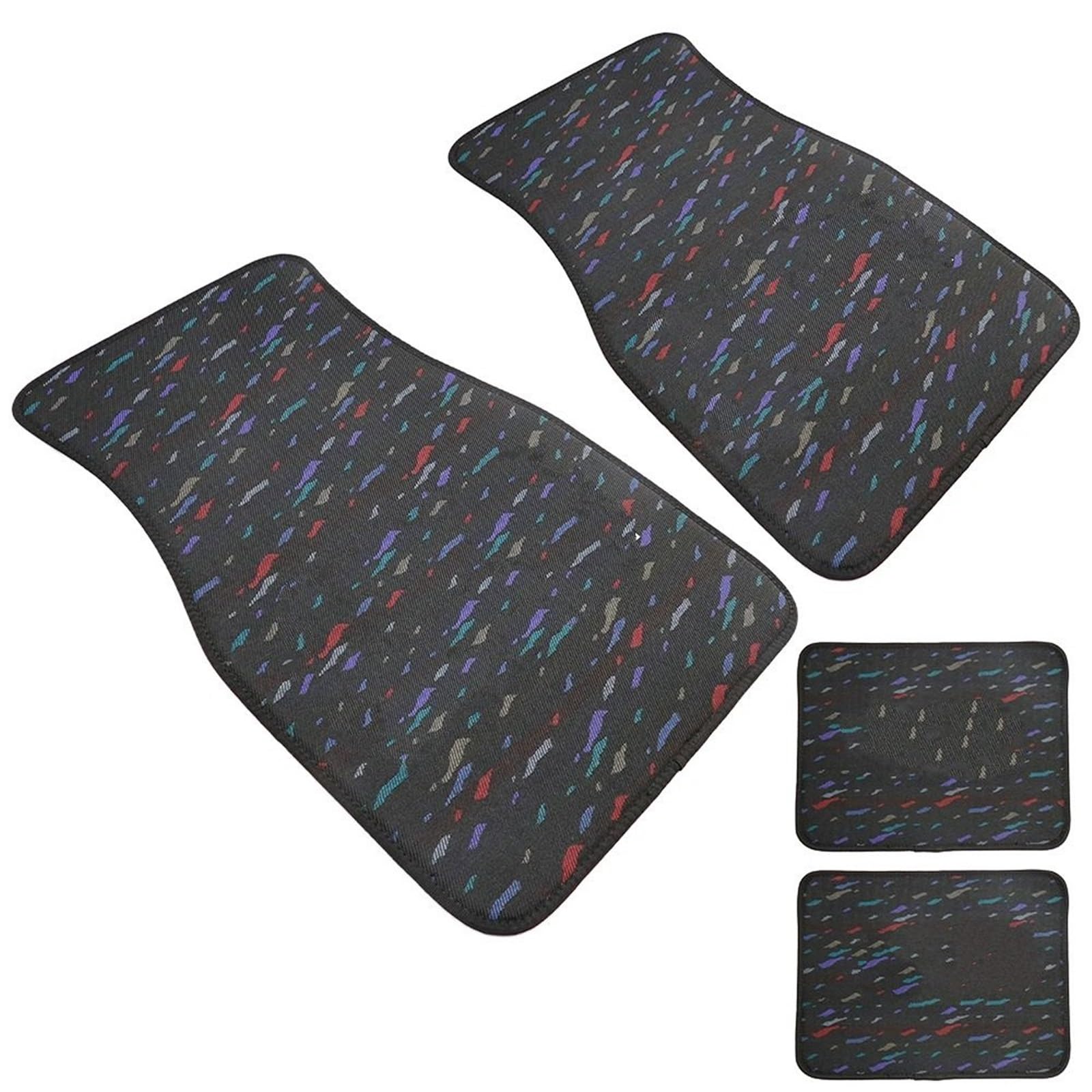 dedykowanych dywaników gumowych 4 sztuki/zestaw Konfetti Tkanina Mata Pluszowy Dywan Dywan Antypoślizgowe Dywaniki Podłogowe JDM Dywaniki Samochodowe Podkładka Ochronna(Fabric-Confetti 1)