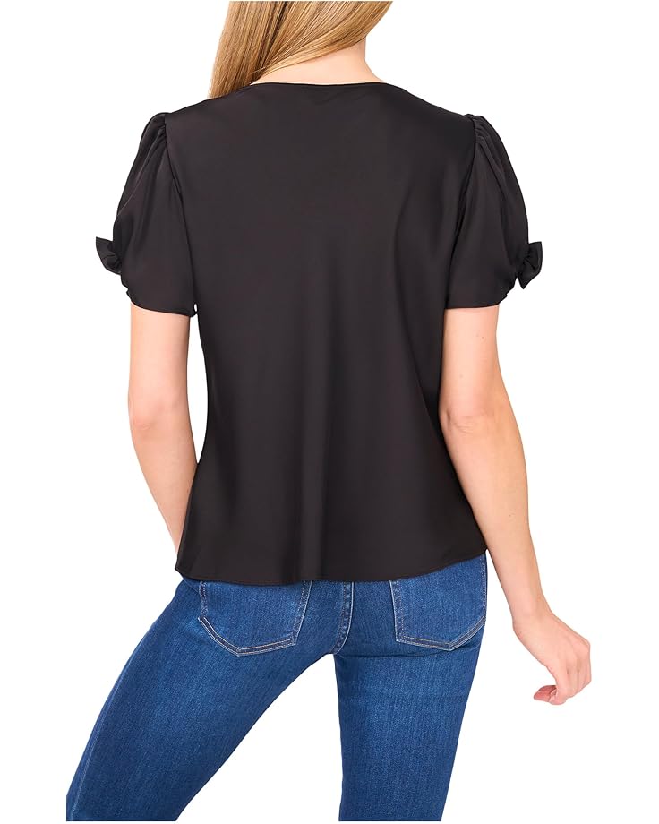 CeCe Cowl Neck Bubble Short Sleeve Top - #2 of 3