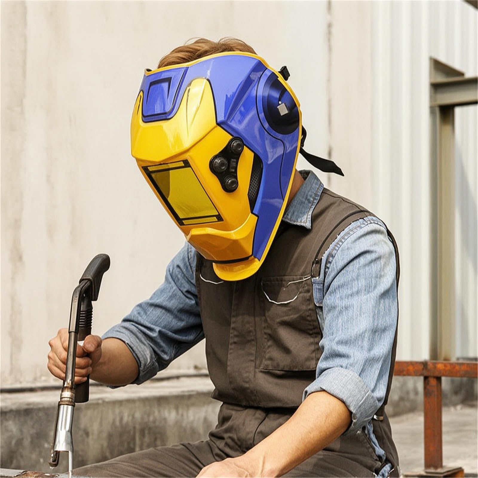 Gralara de Soldadura Automática Casco de, Máscara De Soldadura De Color Verdadero