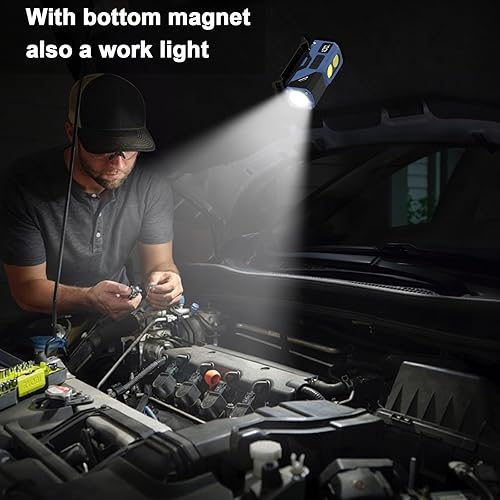 Miniatura 7 de Linterna frontal con sensor de movimiento con linterna de enfoque giratoria, 7 modos de luz COB de 1000 lúmenes, verdadero tiempo de funcionamiento