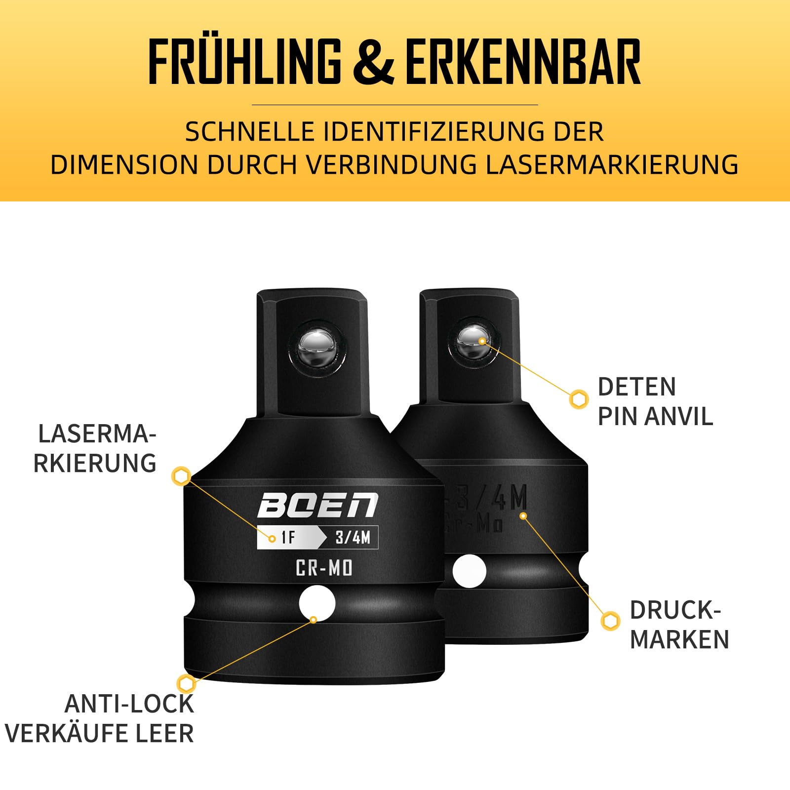 Adattatore Presa A Percussione Unità Unità 1/2"" Da Femmina A 3/8 - Foto 7