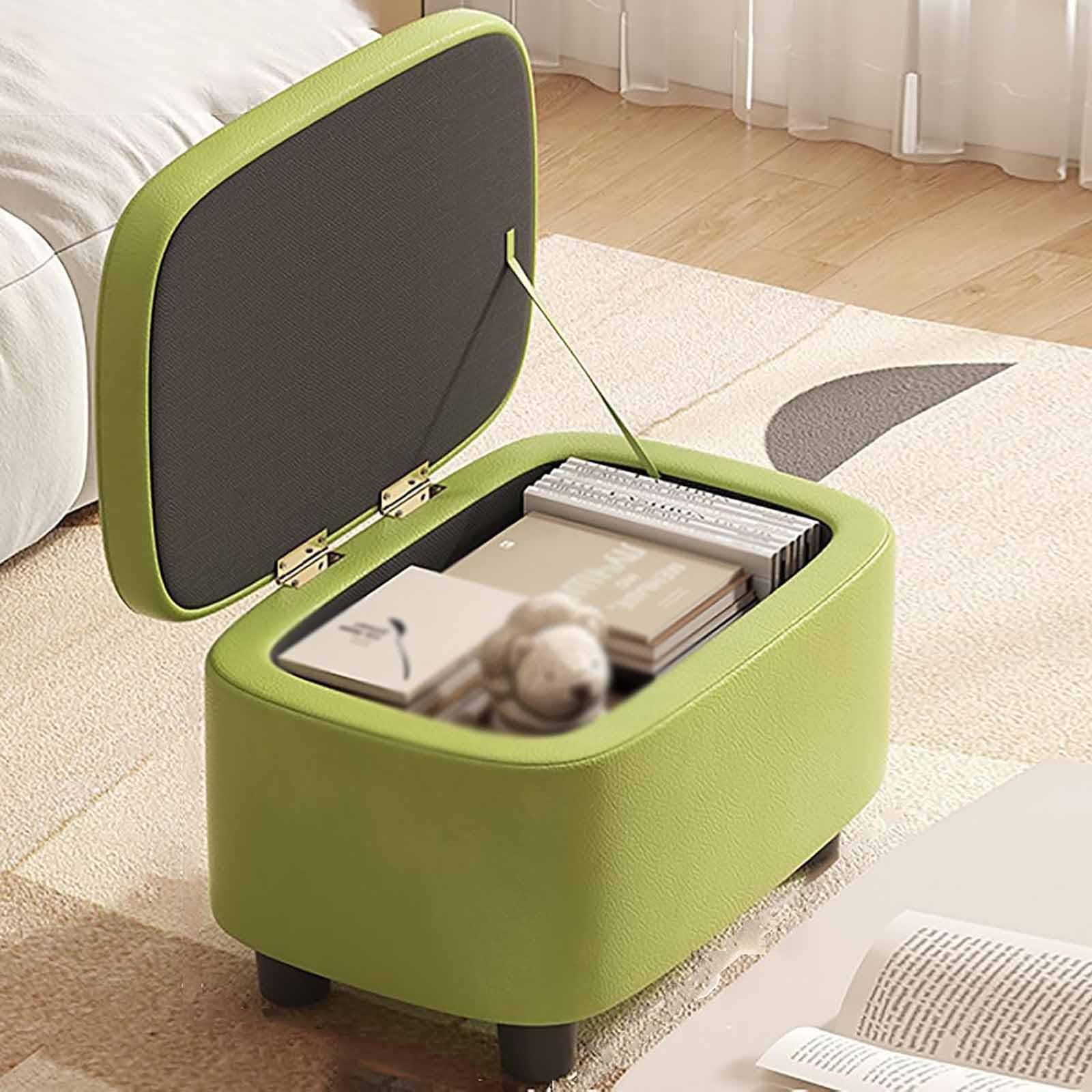 LWJSOCP Modern Round Sto Ottoman with Legs Shoe Bench & Foot Rest Stool - Versatile Short Ottoman for Entryway Living Room Bedroom - Slish Sto Solut