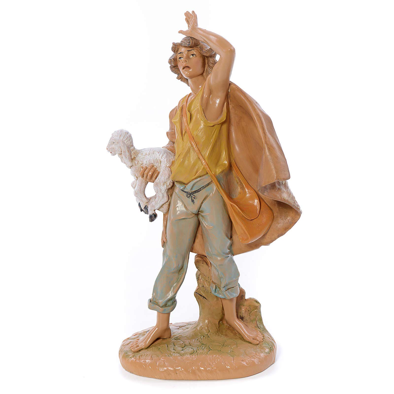 Holyart Presepe Fontanini: Pastore con pecora in mano 30 cm Fontanini