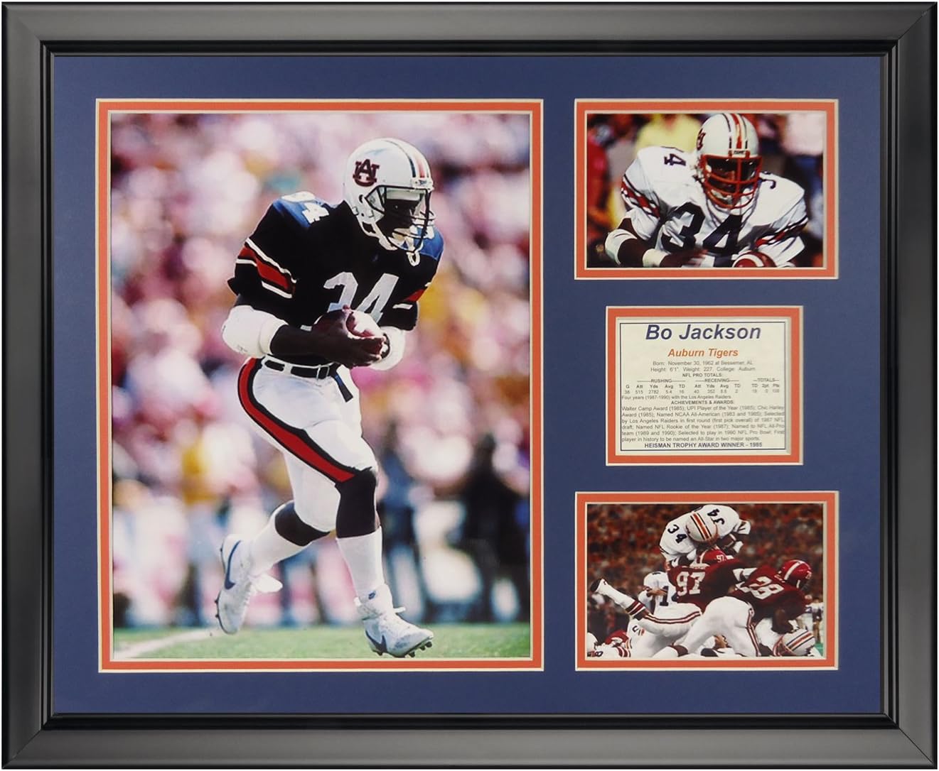 Legends Never Die Bo Jackson - Auburn Framed Photo Collage, 16" x 20"