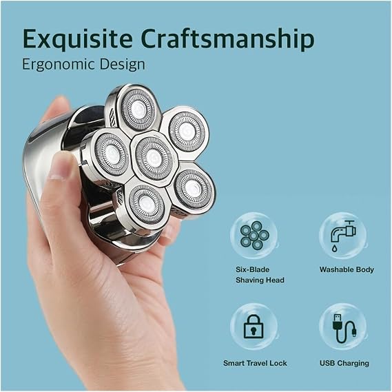 Butt Shaver 1.0, Ultimate Grooming Kit for Men, Washable Wet and Dry Easy Head Shaver, Electric for Shaving Bum, Legs, Chest, and Beyond (1pcs)