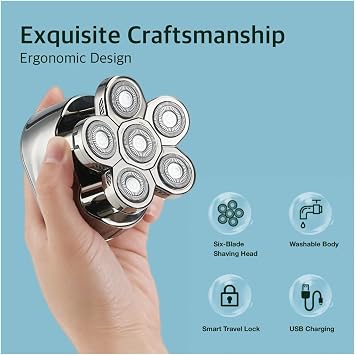 Butt Shaver 1.0, Ultimate Grooming Kit for Men, Washable Wet and Dry Easy Head Shaver, Electric for Shaving Bum, Legs, Chest, and Beyond (1pcs)