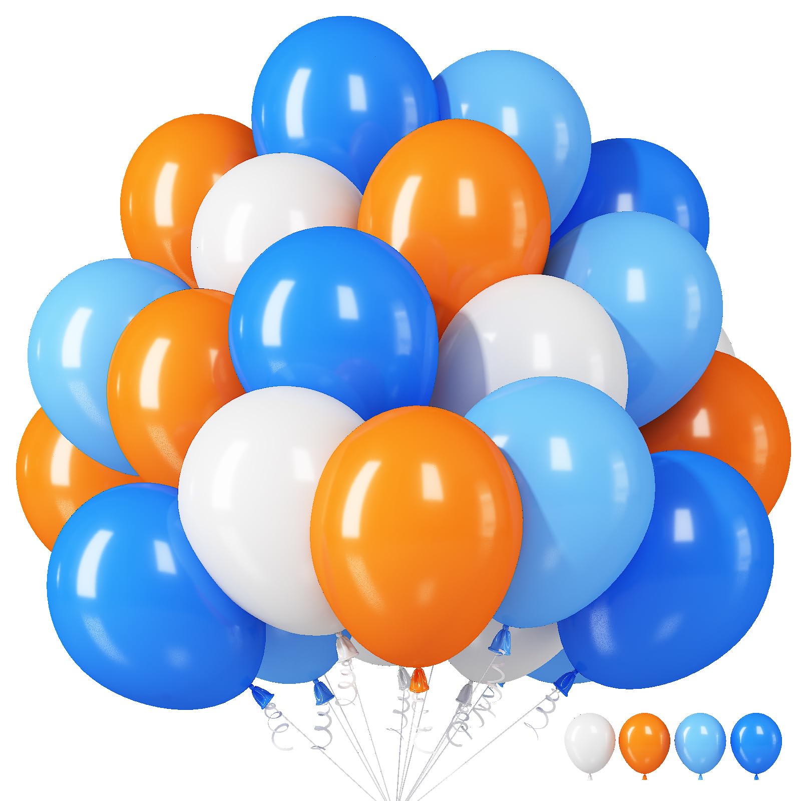 Amazon.com: Orange and Blue Balloons, 12 Inch Orange Blue Latex ...