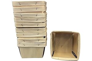 10-Pack Premium Wood Berry Basket: Savor Nature's Bounty with Style