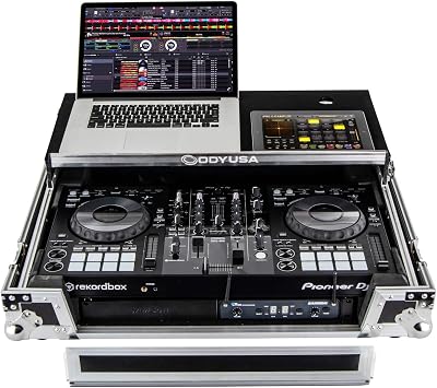 Odyssey FZGSPIDDJ8001 Flight Zone Glide Style Controller Case Compatible with Pioneer Ddj-800, 1U Rack Space