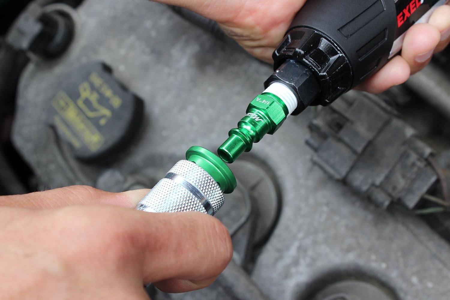 Milton Coupler & Plug Kit - (A-Style, Green) - 1/4" NPT, (7-Piece)