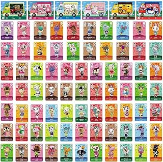 TPLGO 81 Pcs ACNH NFC Tag Mini Game Rare Character Villager Cards for Animal Crossing New Horizons Amiibo Cards, Game Cards Series 1-4 for Switch/Switch Lite/Wii U/New 3DS with Storage Case