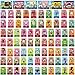 TPLGO 72 Pcs ACNH NFC Tag Mini Jeu Cartes de Villageois de Caractères Rares pour Animal Crossing New Horizons, Cartes Série 1-4 pour Switch / Switch Lite / Wii U avec étui de rangement