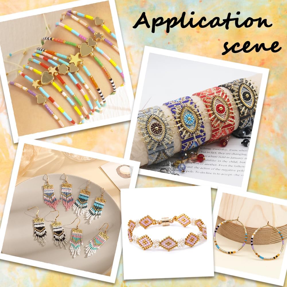 SUNNYCLUE 1 Box 100G 11/0 2mm Glass Seed Beads Two Cut Round Hole Glass Seed Bead Bulk Hexagon Silver Lined Tiny Spacers for Jewelry Making DIY Friendship Bracelets Necklace - Image 5