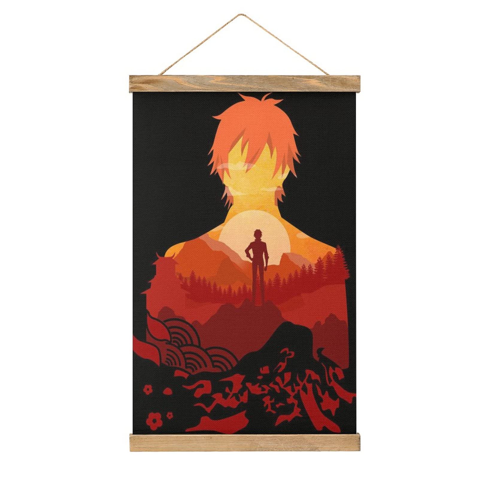 YBELNoblesse Shinwoo Scroll Poster Fabric Picture Art Wood DIY Frame Hanging Print Hanger For Room Decor Oil Canvas Kit Gift