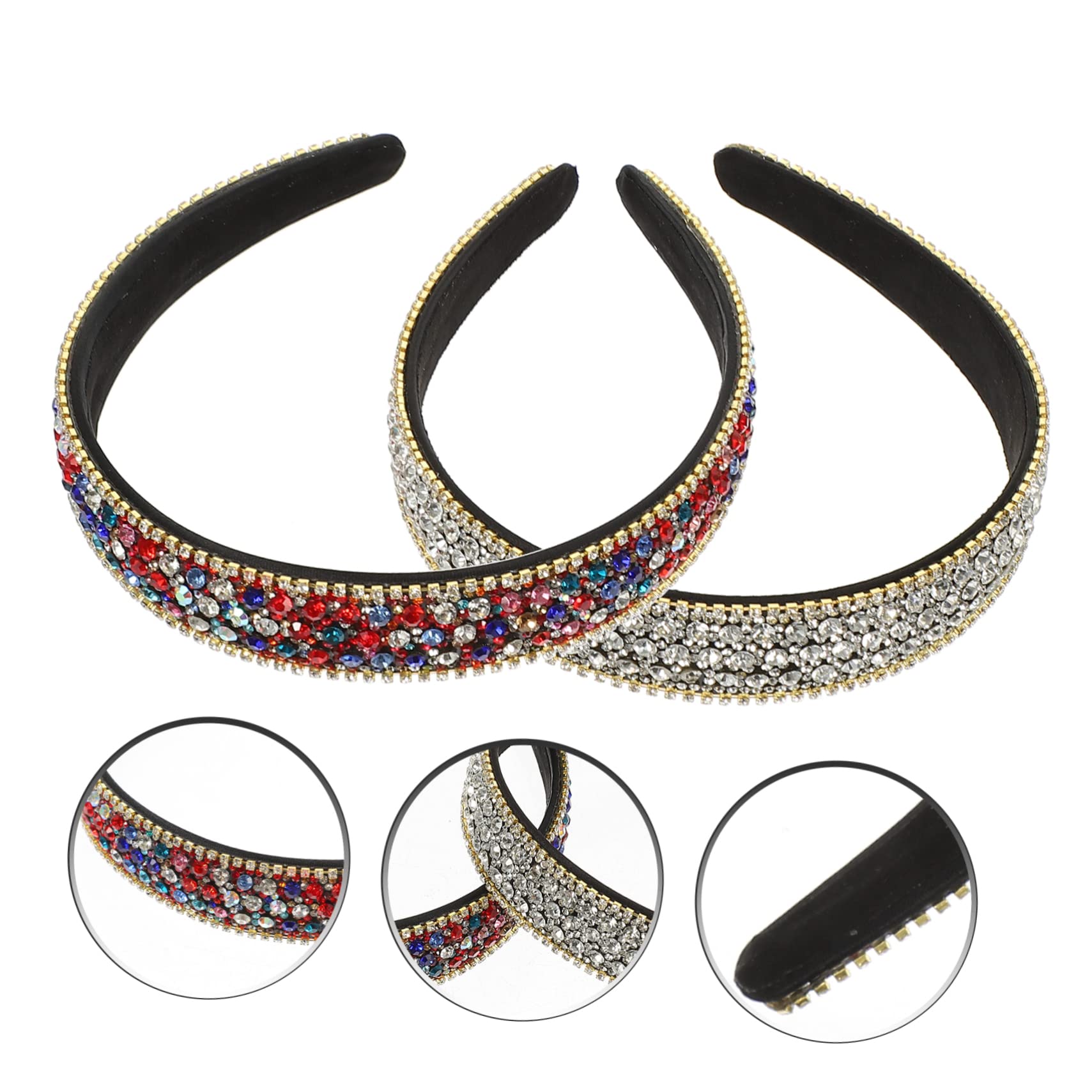 DOITOOL 6pezzi Fasce Per Strass Scintillanti Da Accessori Eleganti Per Donne e Ragazze Cerchietti Decorati Per Occasioni Speciali e Look Casual