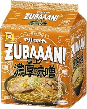 Amazon.co.jp: Maru-chan ZUBAAAN! Rich Miso, 3 Servings Pack x 9