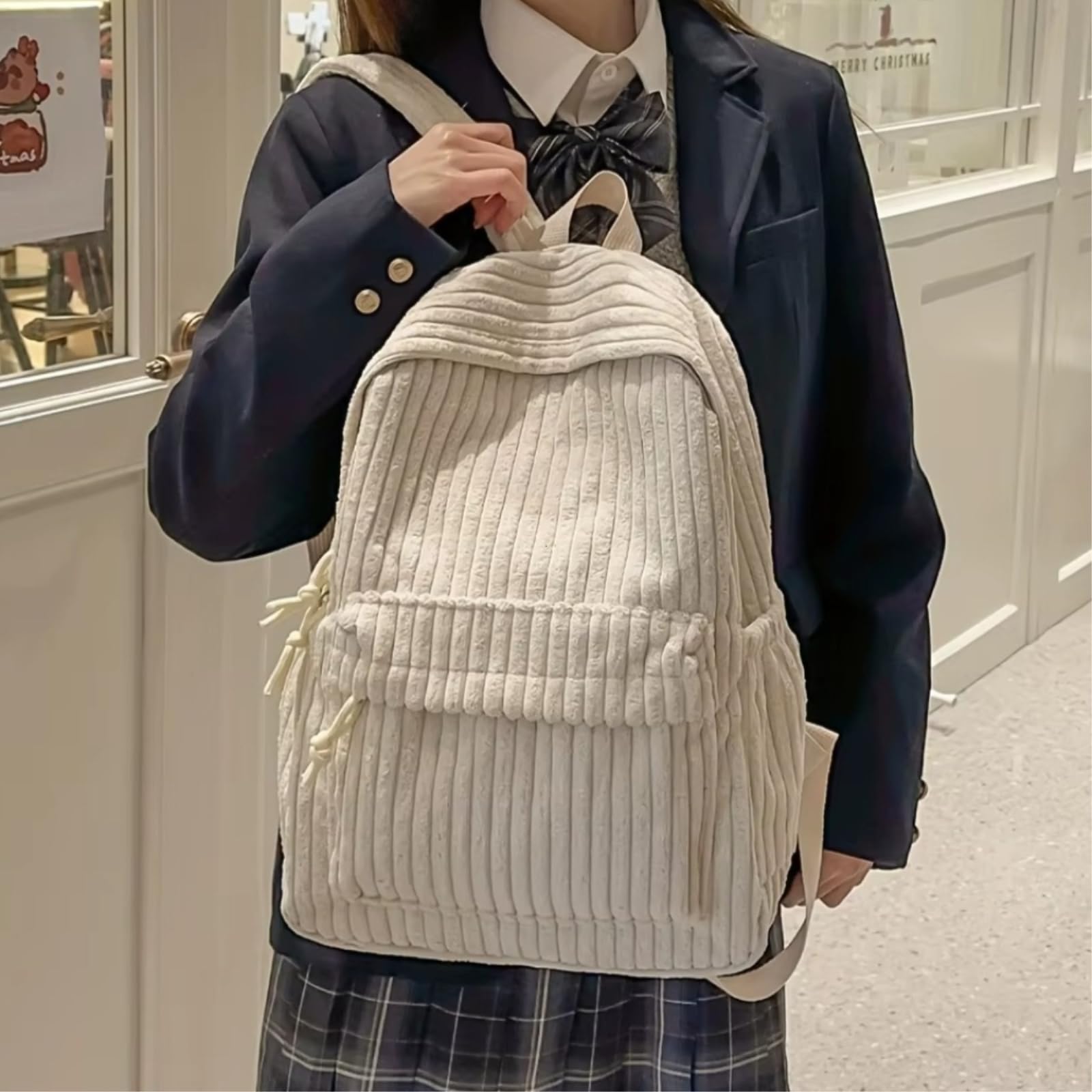 Zaino da Viaggio Zaino, Borsa Scolastica Studente di Grande capacità-Khaki