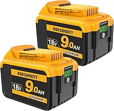 Pack of 2 DCB184 18V 9.0Ah Replacement Battery Compatible with Dewalt 18Volt XR Battery Tools with Digital Display