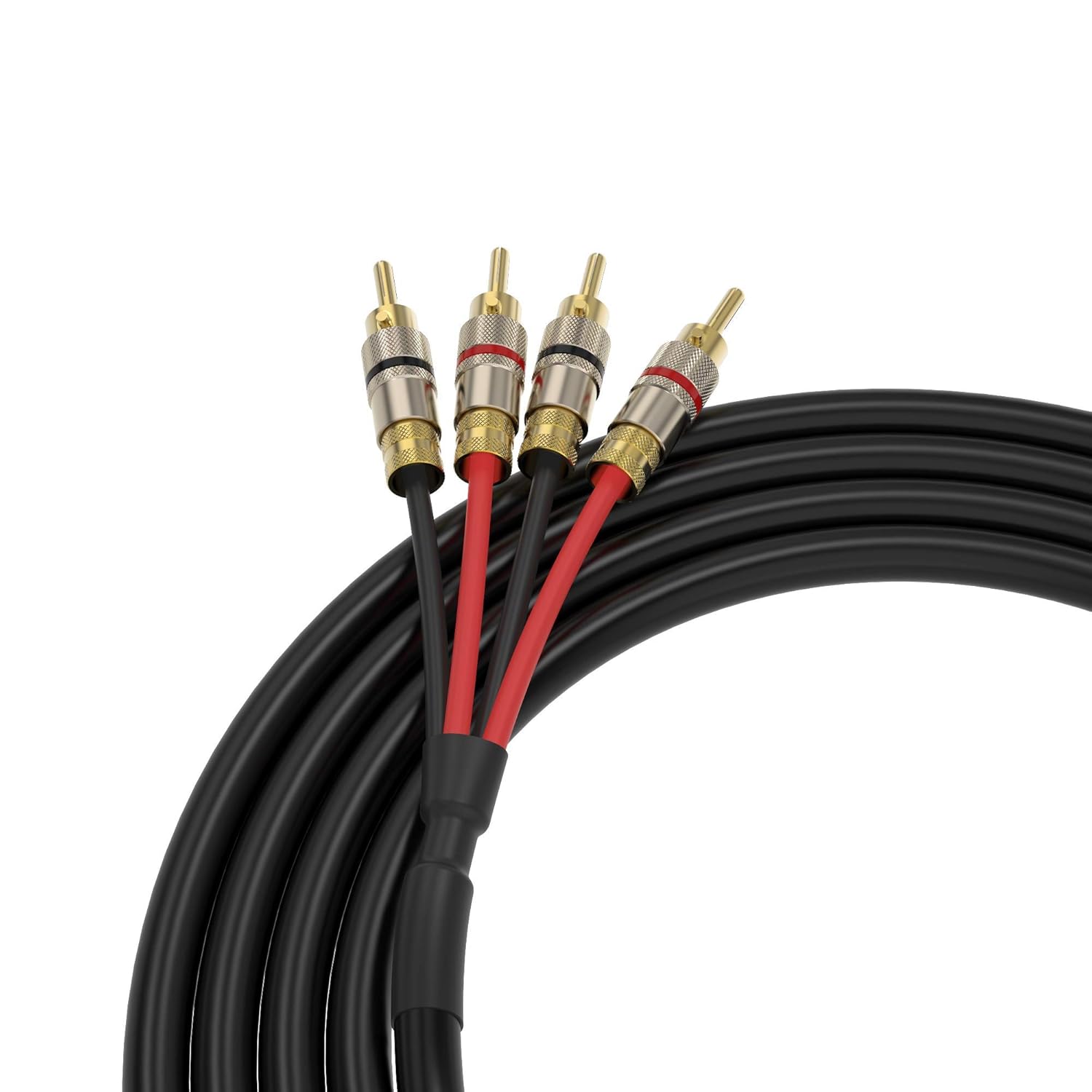 Tech Deals 🔥 ChromaLeaf Canare 4S11 Bi-Wire Professional Audio Speaker Cable | 2 Bananas to 4 Bananas | Black | Gold Plated Locking Bananas | 20 Feet | Assembled in The USA Big Sale ChromaLeaf Canare 4S11 Bi-Wire Professional Audio Speaker Cable | 2 Bananas to 4 Bananas | Black | Gold Plated Locking Bananas | 20 Feet | Assembled in The USA