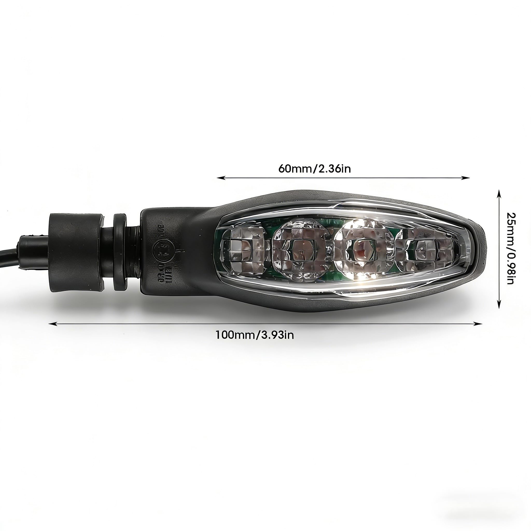 Indicatori di direzione per moto, 1 paio di indicatori di direzione anteriori a LED da 12 V per TRIUMPH Speed ​​Twin Speed ​​Triple R/RS/S Tiger 800/1200