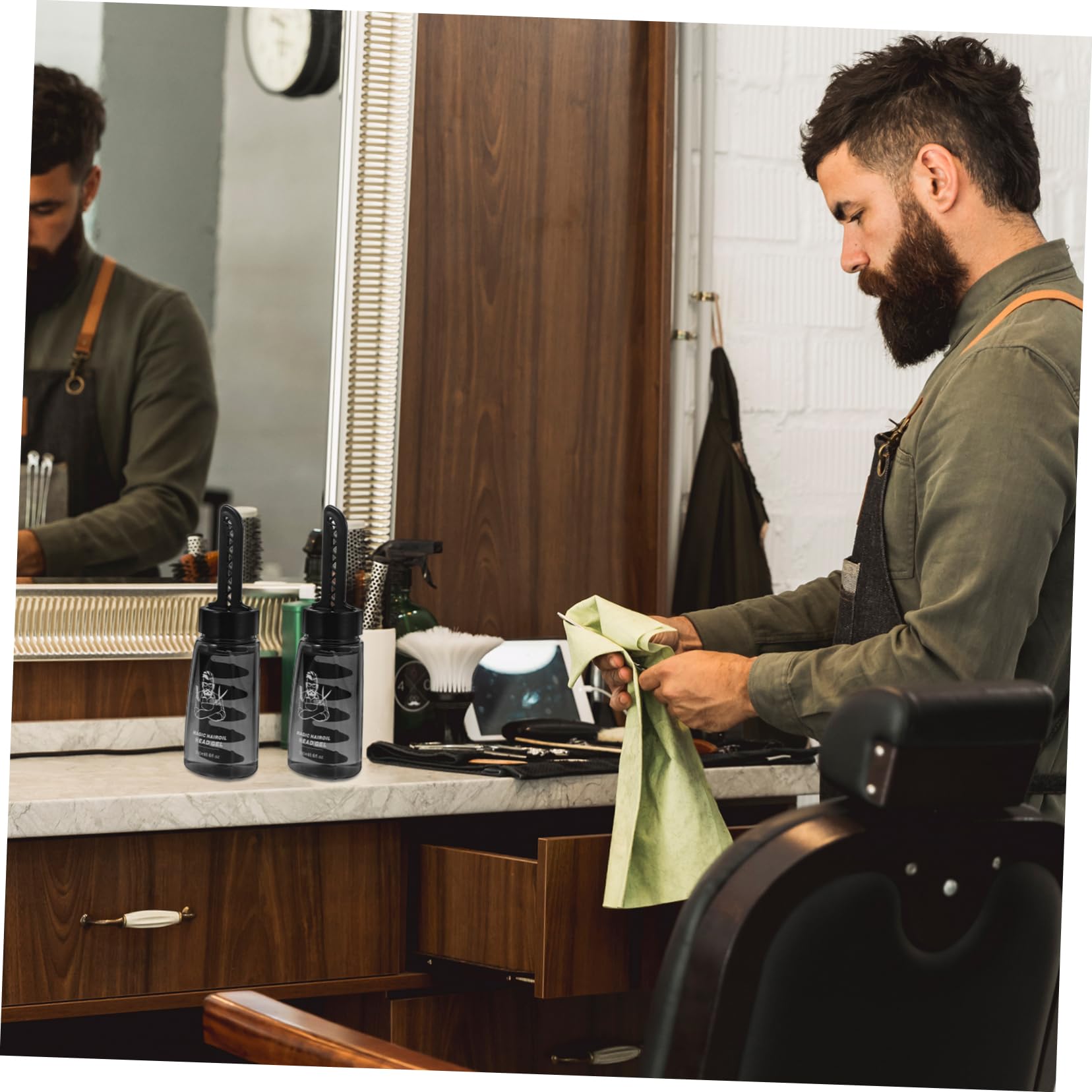 PLAFOPE 3piezas Gel Fijador Pelo Botella Vacía Para Cabello Peine Incluido Rellenable Unidades