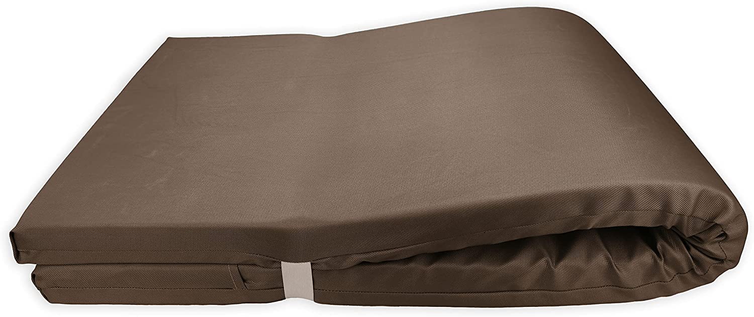 Acomoda Textil - Colchón Tumbona Impermeable. Cojín 180x60x6 cm, Desenfundable, Cómodo y Elegante. Ideal para Jardín, Playa, Piscina, Balcón y Terraza. (Marrón, 2)