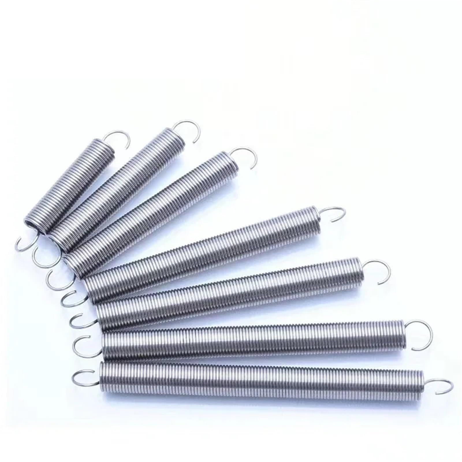 Tension Springs Stainless Steel S-hook Spiral Coil Tension Spring, Wire Diameter: 0.8/1.0/1.2mm, Outer Diameter: 6-12mm, Length: 20-120mm For Home Repairs(90mm (2Pcs),12MM_1.2MM