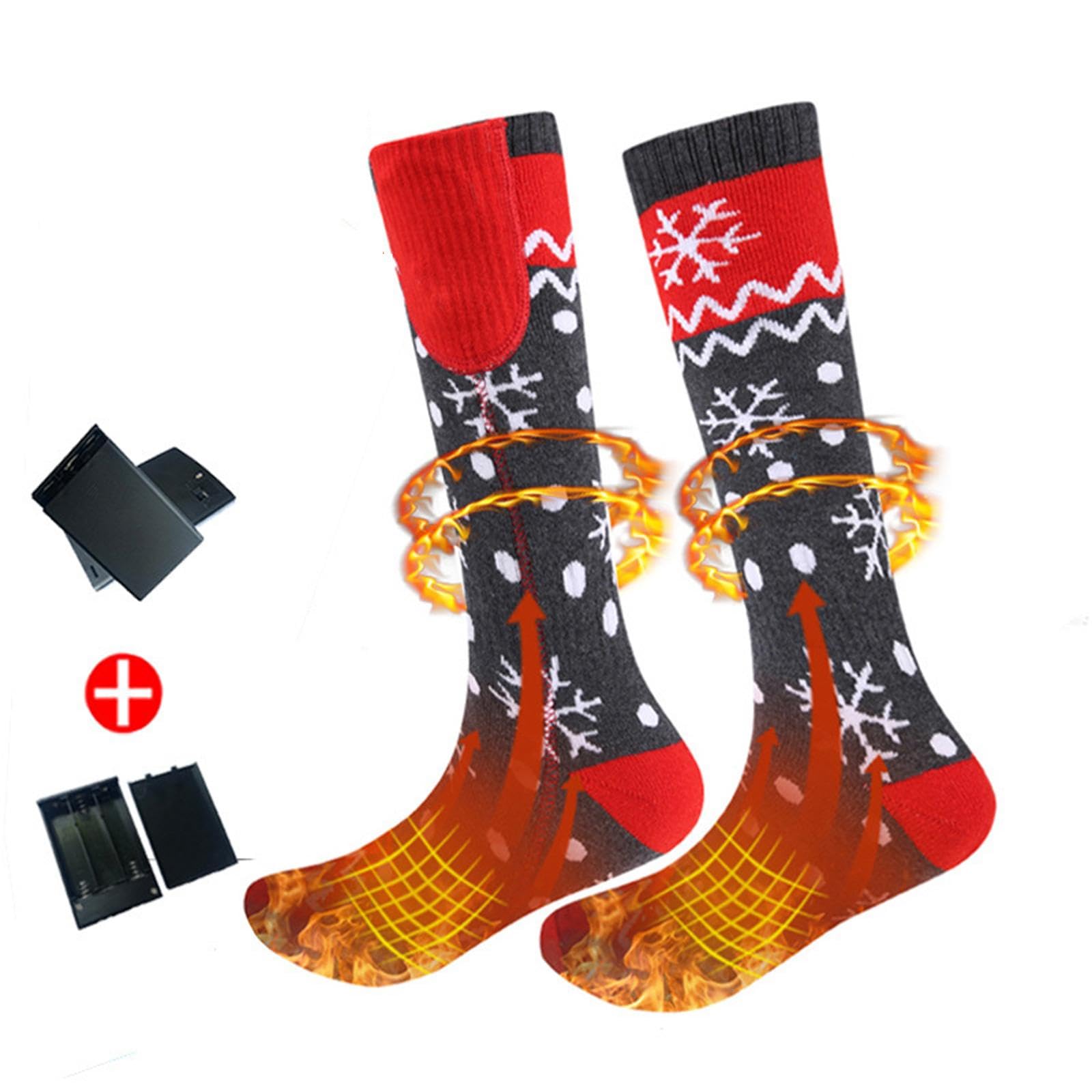 rockible Beheizbare Socken, Kniehohe Socken Zum Campen, Eislaufen Und Snowboarden