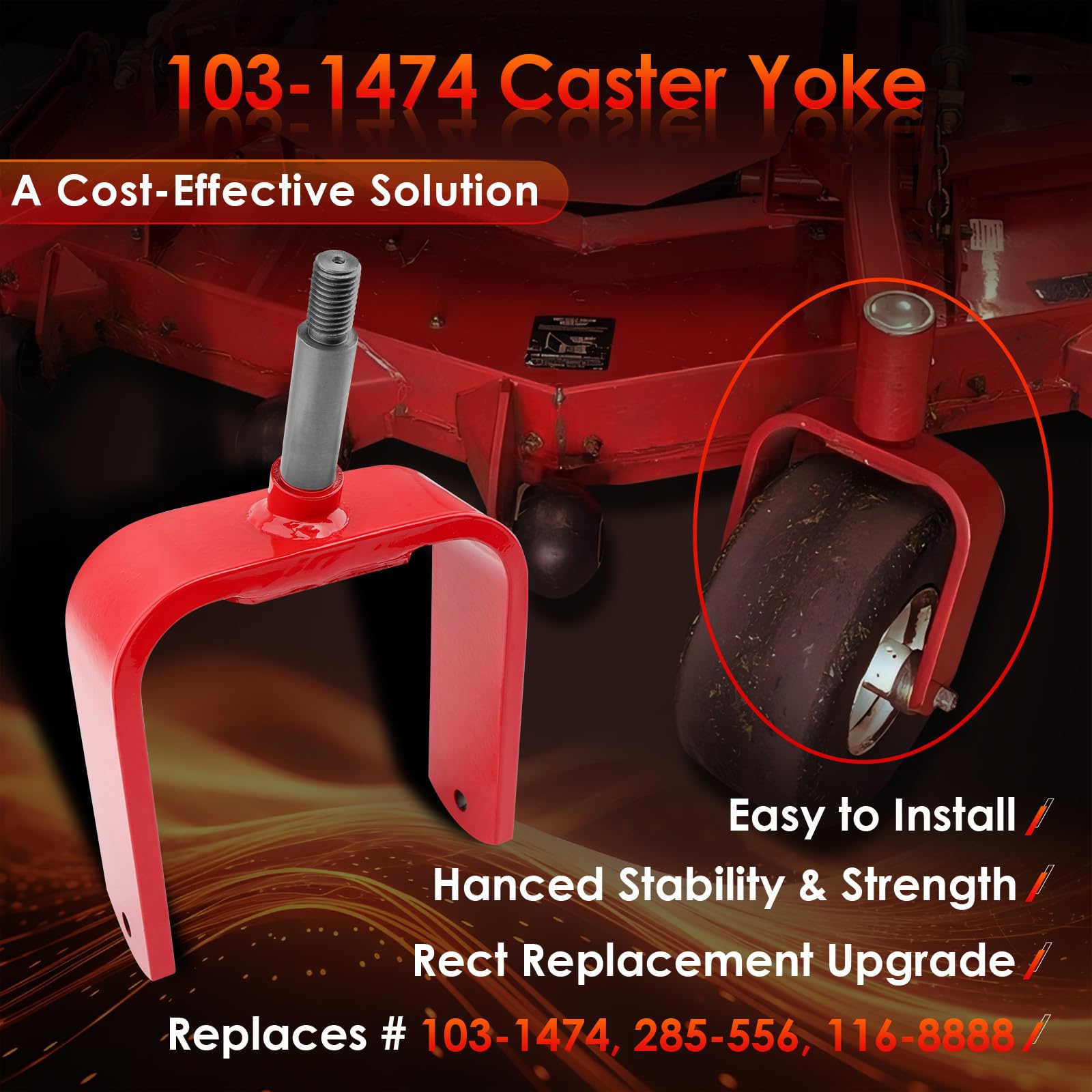 Amazon.com : Caster Yoke Compatible with Exmark Lazer Z