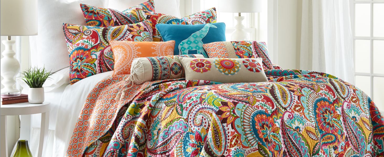 Amazon.com: Levtex Home Rhapsody Quilt Set - King Quilt + Two King