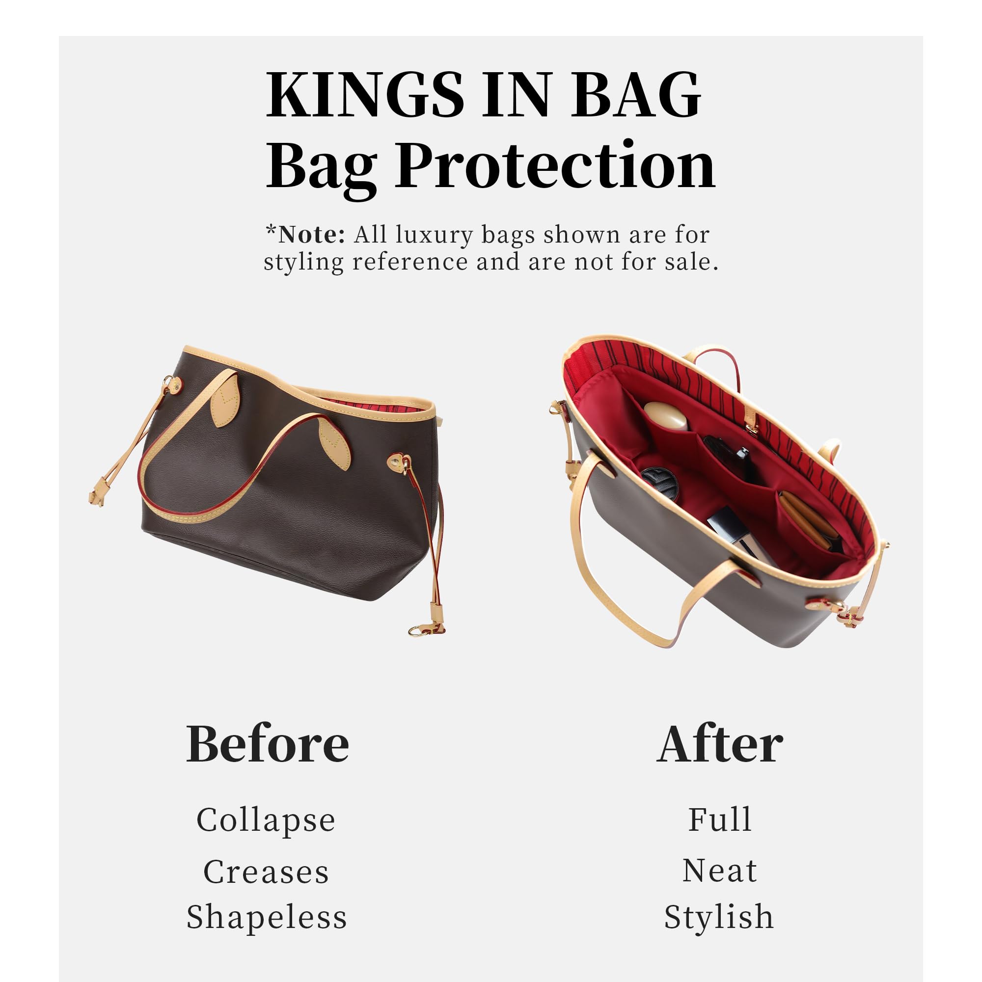 Amazon.com: Tote Bag Insert Organizer, Satin & Portable with