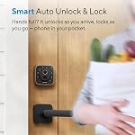 ULTRALOQ Bolt Serrure intelligente avec poignée, Fonctionne avec Apple Home, Verrure avant sans clé, intégrée WiFi Deadbolt avec capteur de porte, télécommande App, déverrouillage automatique, BHMA Certifié