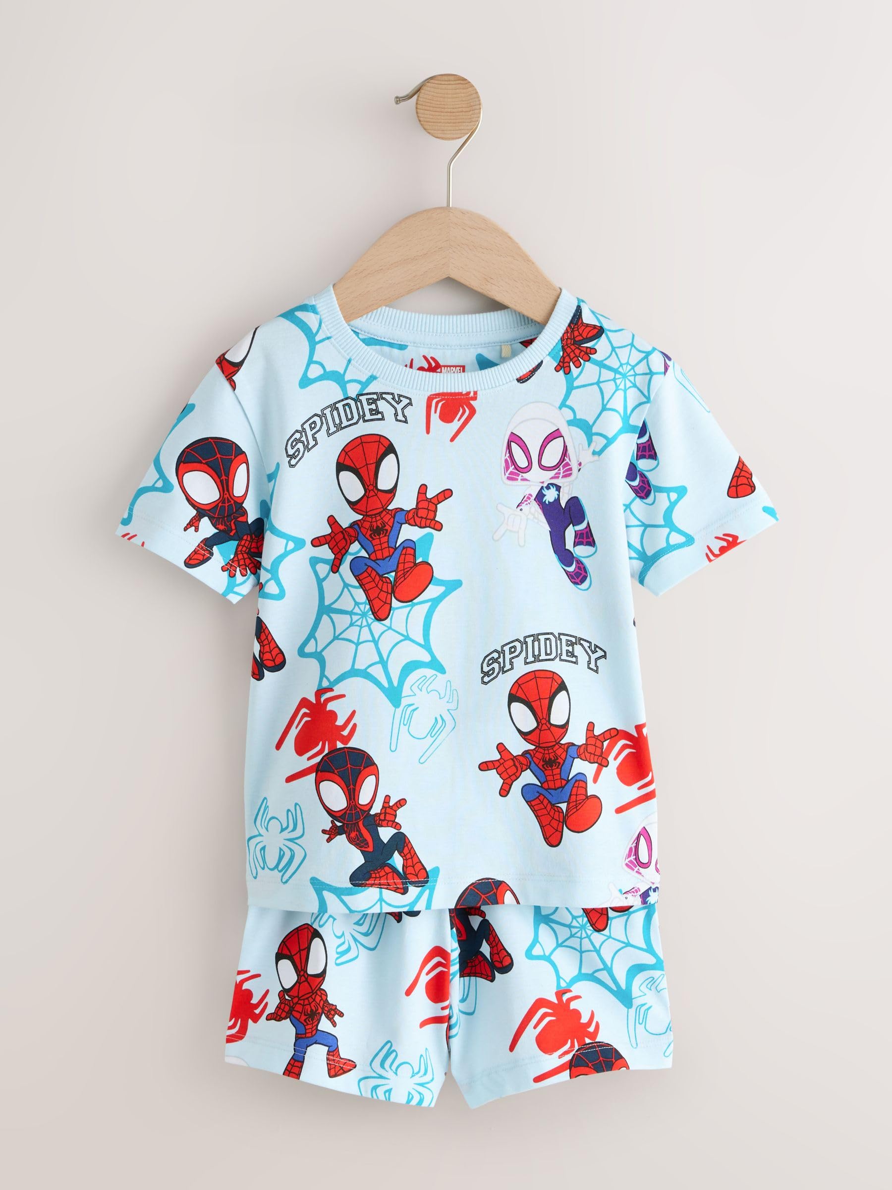 NEXT Jungen Spidey and Friends Kurze Schlafanzüge, 3er-Pack