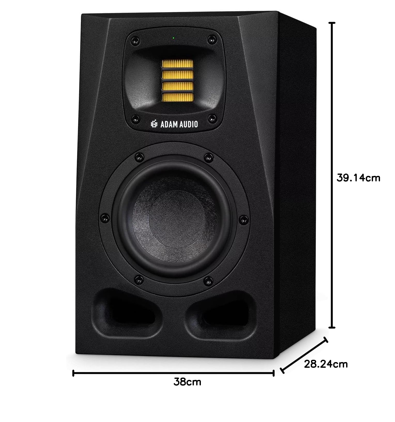 Monitor da studio attivo ADAM Audio A4V, woofer MLM da 4", tweeter AMT prodotto a mano, calibrazione Sonarworks, guida d'onda HPS orientabile - Diffusore nearfield professionale da studio